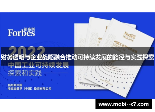 财务透明与企业战略融合推动可持续发展的路径与实践探索 财务透明与企业战略融合推动可持续发展的路径与实践探索