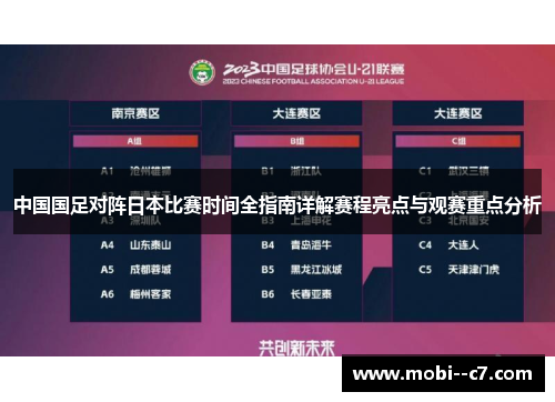 中国国足对阵日本比赛时间全指南详解赛程亮点与观赛重点分析